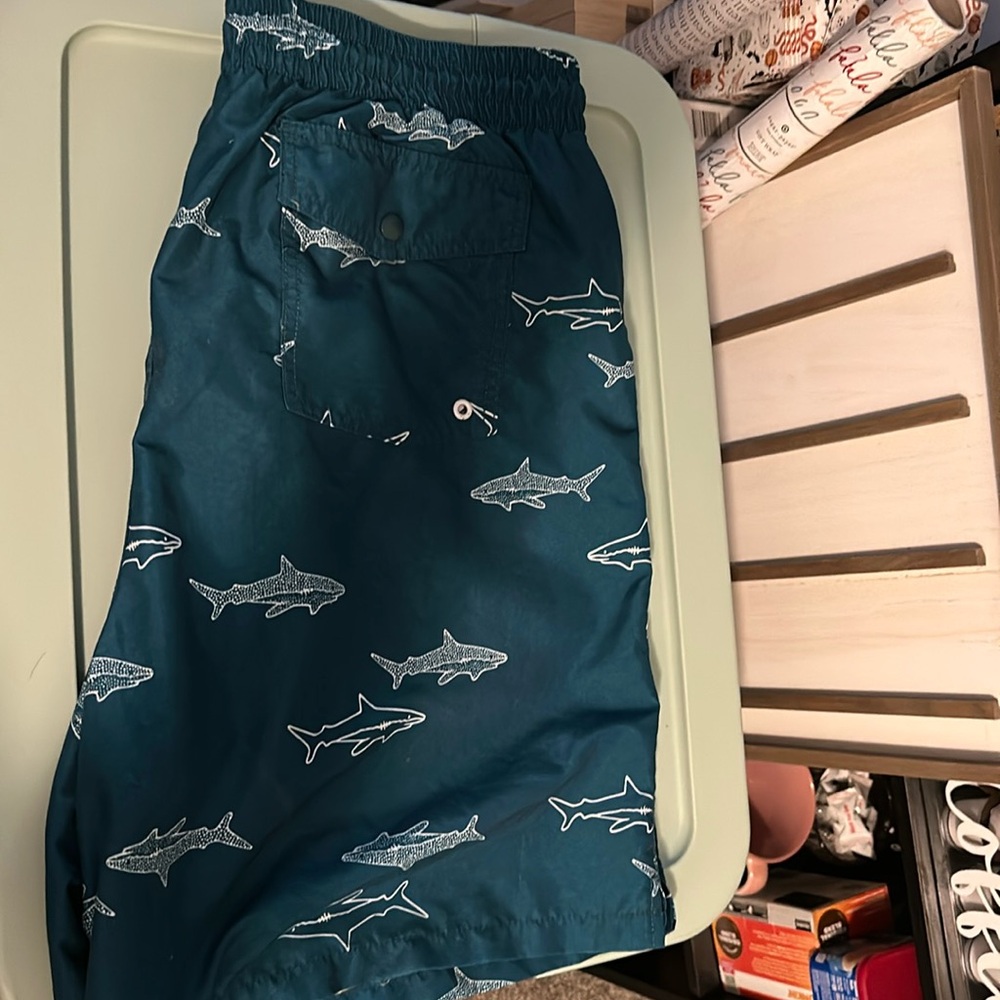 Men’s XL Shark Board Shorts Swim Trunks